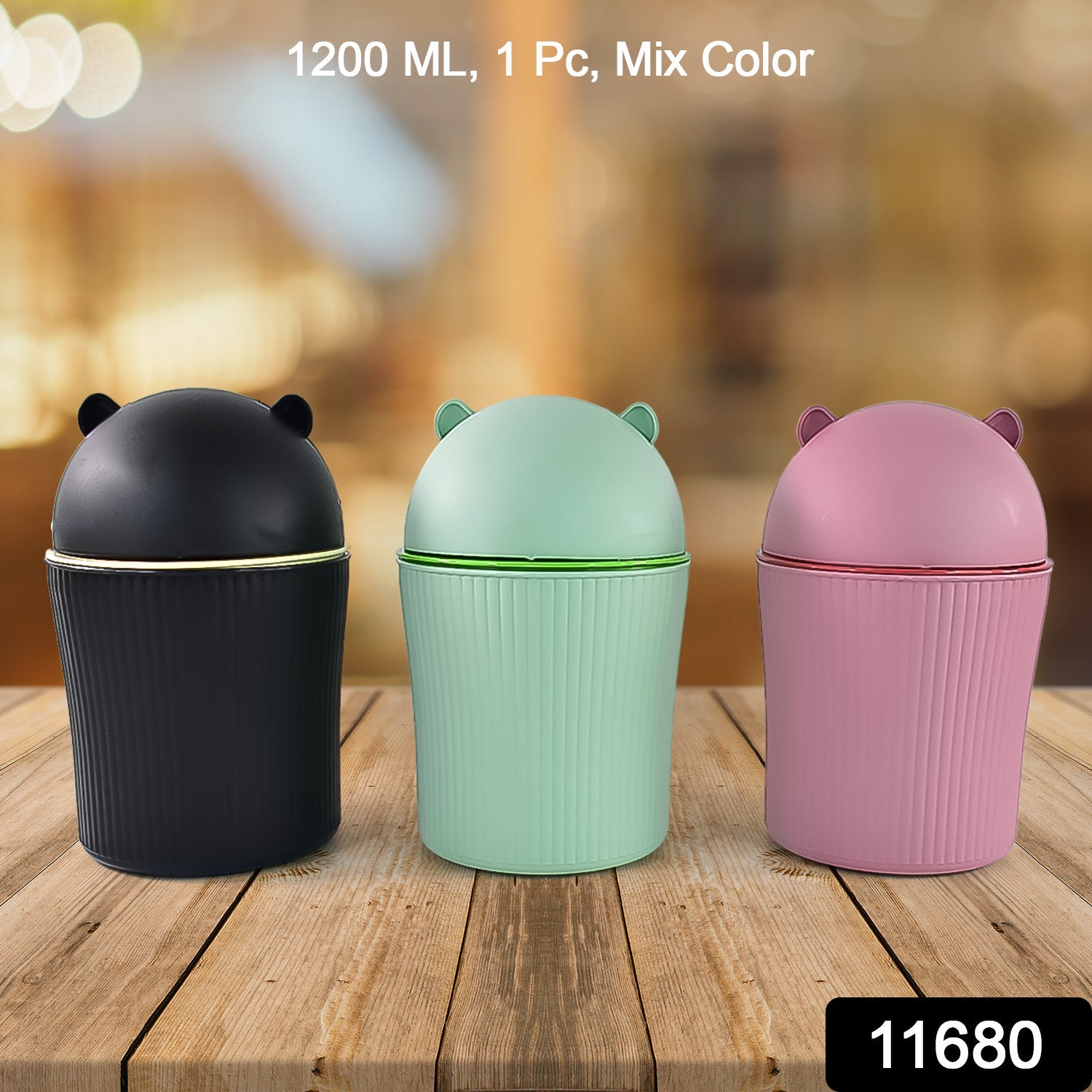 Apex Mini Tabletop Dustbin (1 Pc / 1200 ML / Mix Color) Apex Mini Tabletop Dustbin (1 Pc / 1200 ML / Mix Color)
